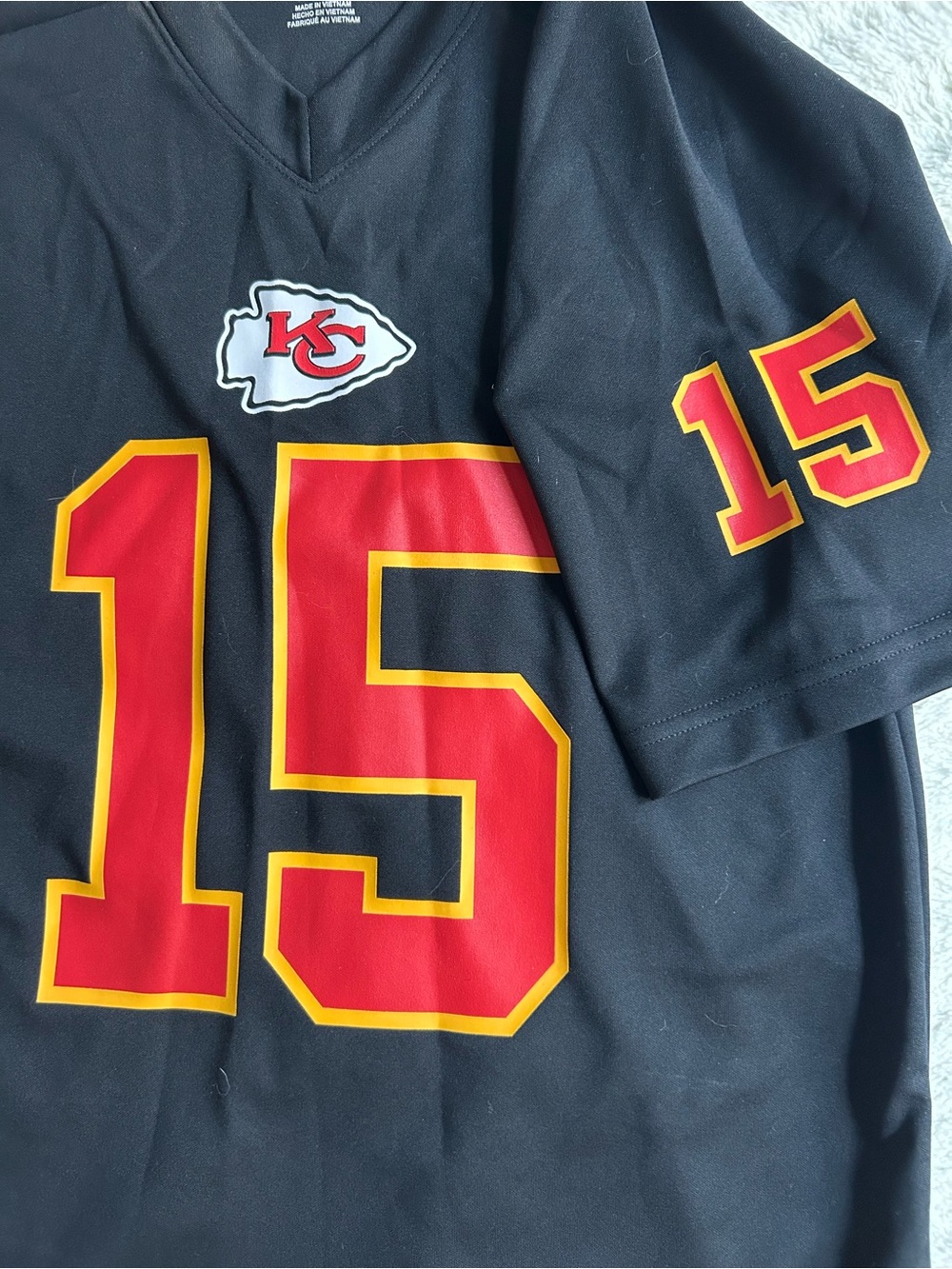 NFL Black Kansas City Chiefs #15 Mahomes Jersey - Picture 4 of 5